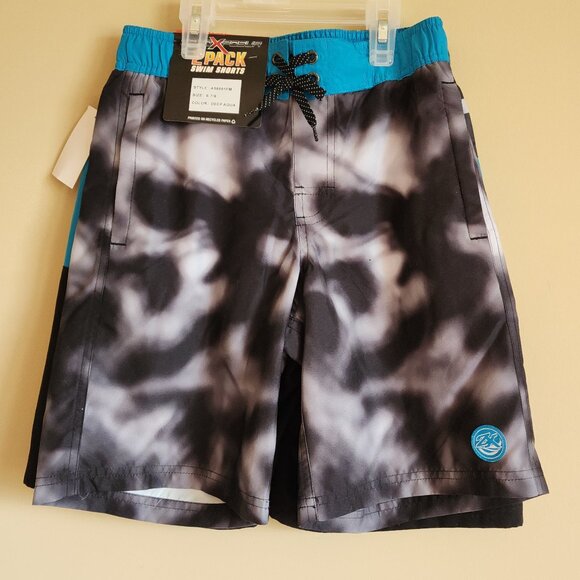 ZeroXposur - 2 Set Boys Swim Trunks Surfboard Shorts UPF 50 Size Small 7/8 NWT - Picture 3 of 7